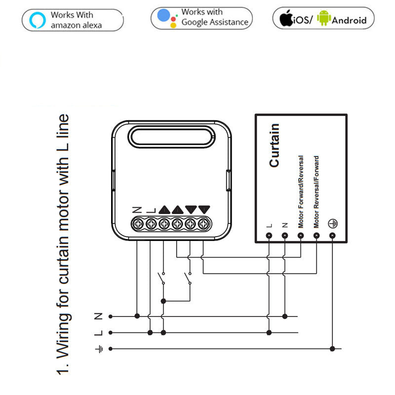 Smart WiFi Curtain Motor Remote Control