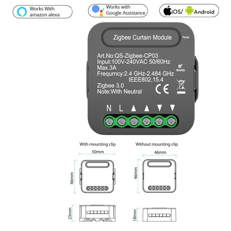 Smart WiFi Curtain Motor Remote Control